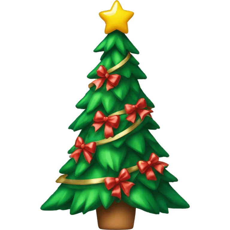 Christmas tree with bows emoji