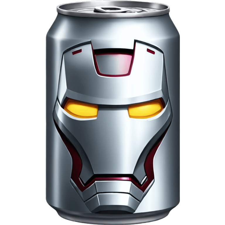 a can of a drink of iron man emoji