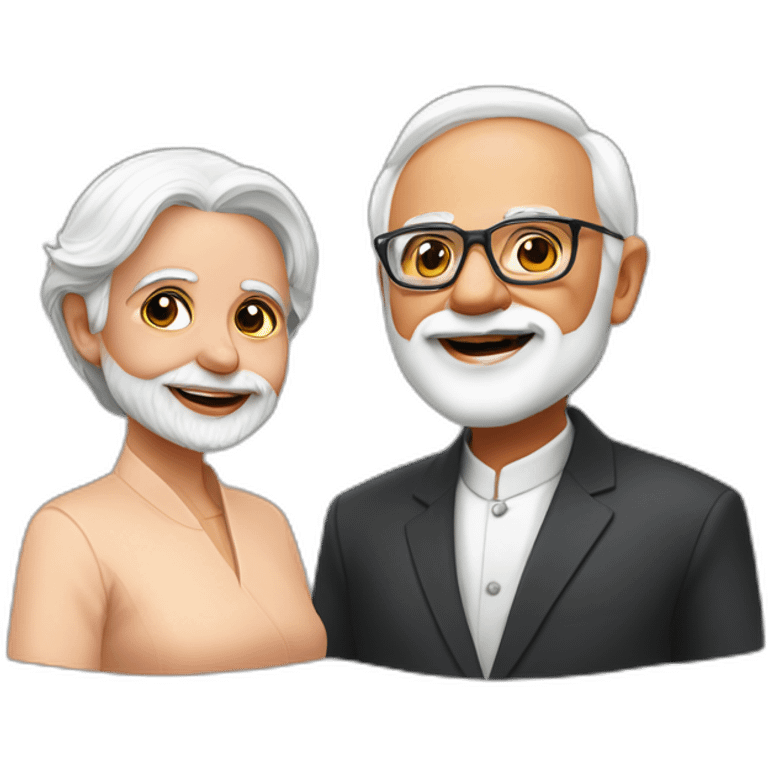 Narenda Modi and Girogia Meloni emoji