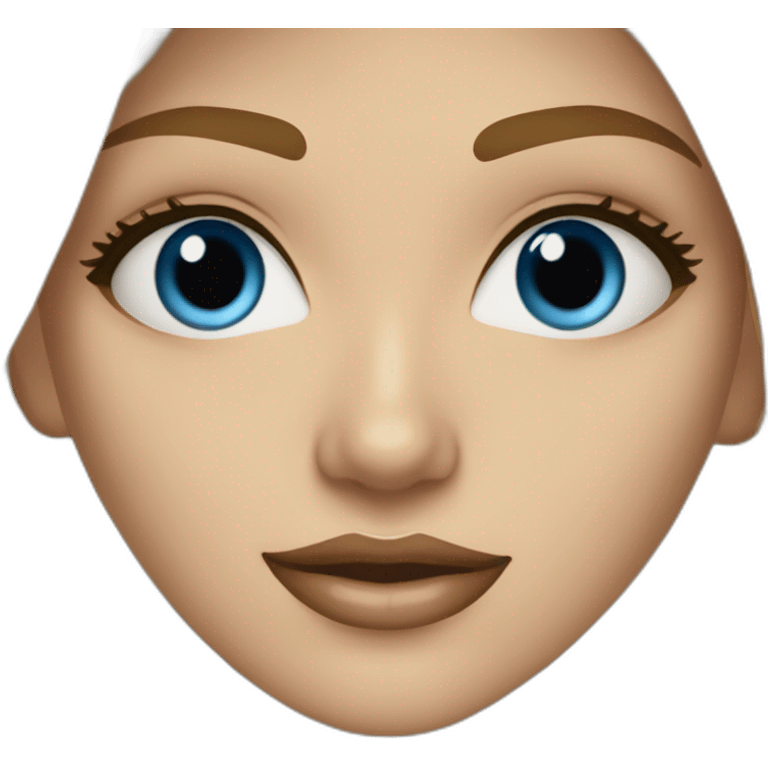 Mujer rubia guapa ojos azules moderna media melena emoji