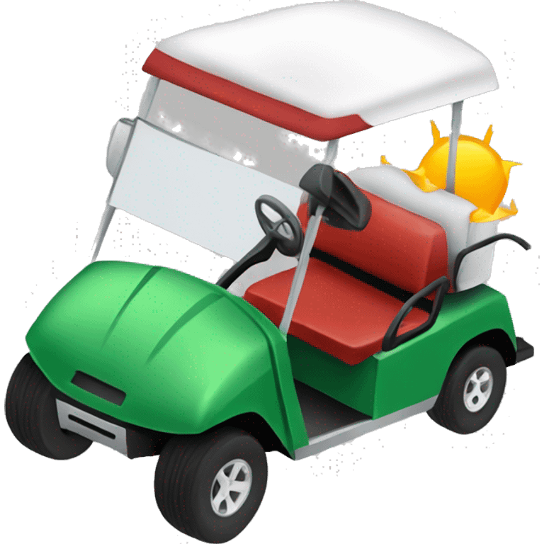 Lady golf cart crash emoji