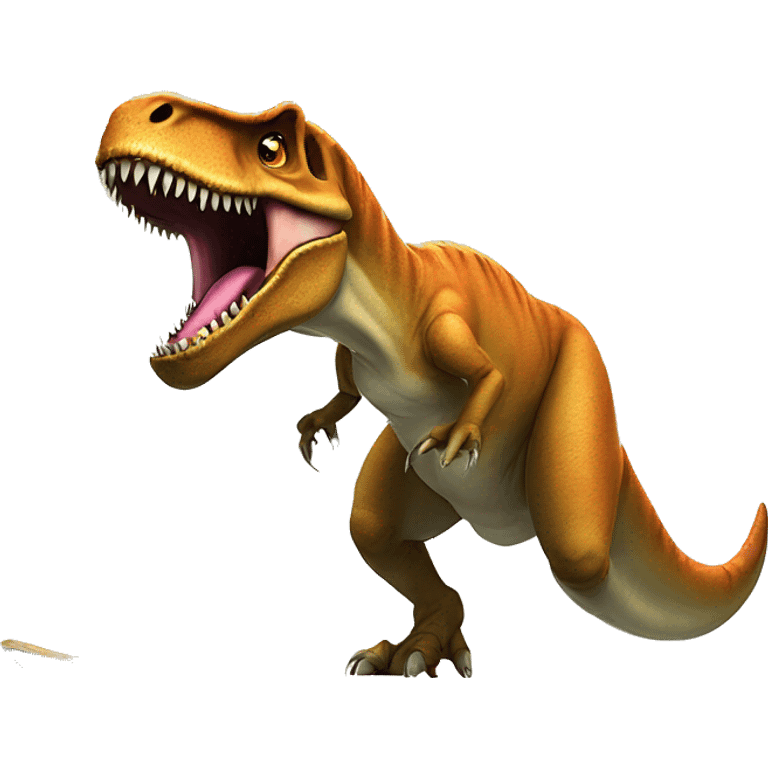 T-rex andar skate emoji