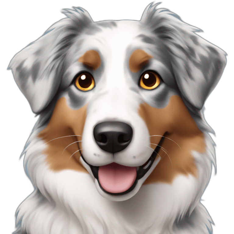 Australian shepherd named Blue emoji