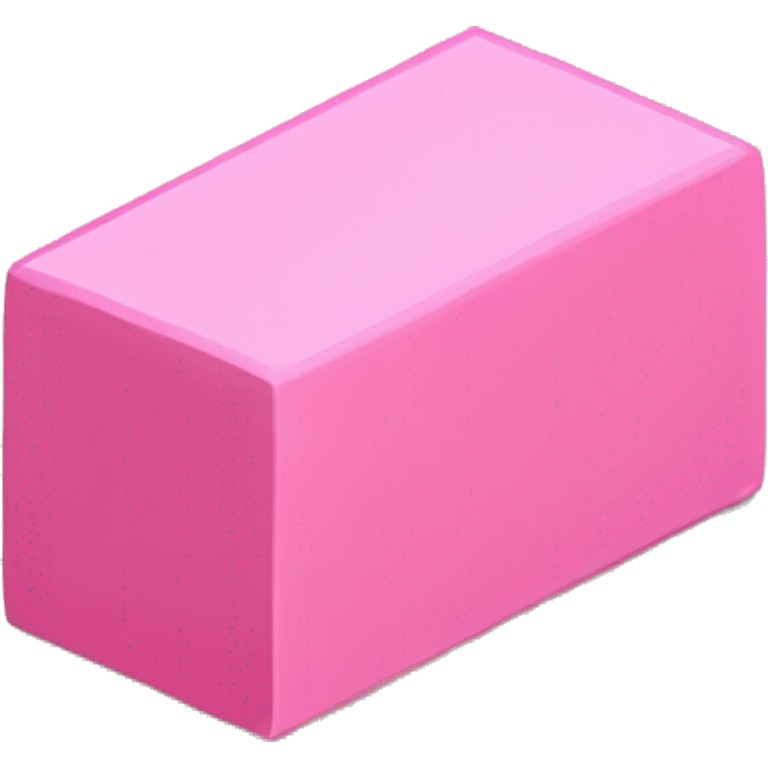 pink eraser parallelogram isometric emoji