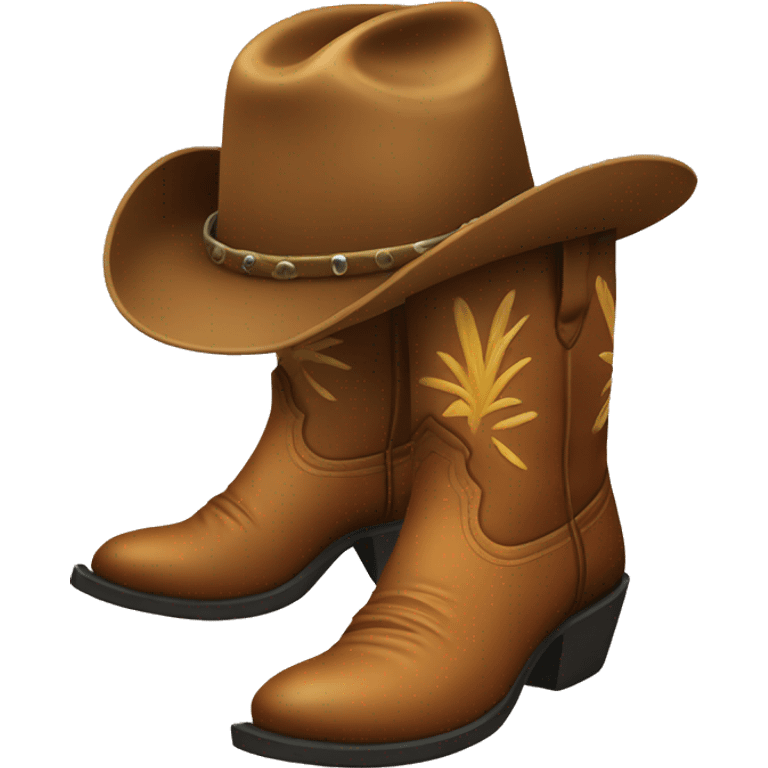 Cowboy boots with hat emoji