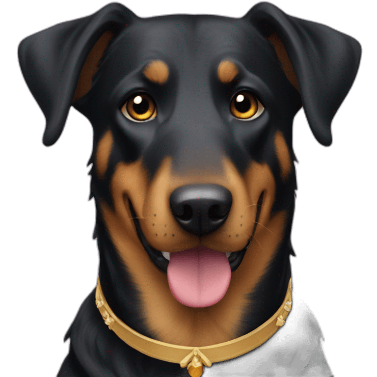 Beauceron dog princess emoji