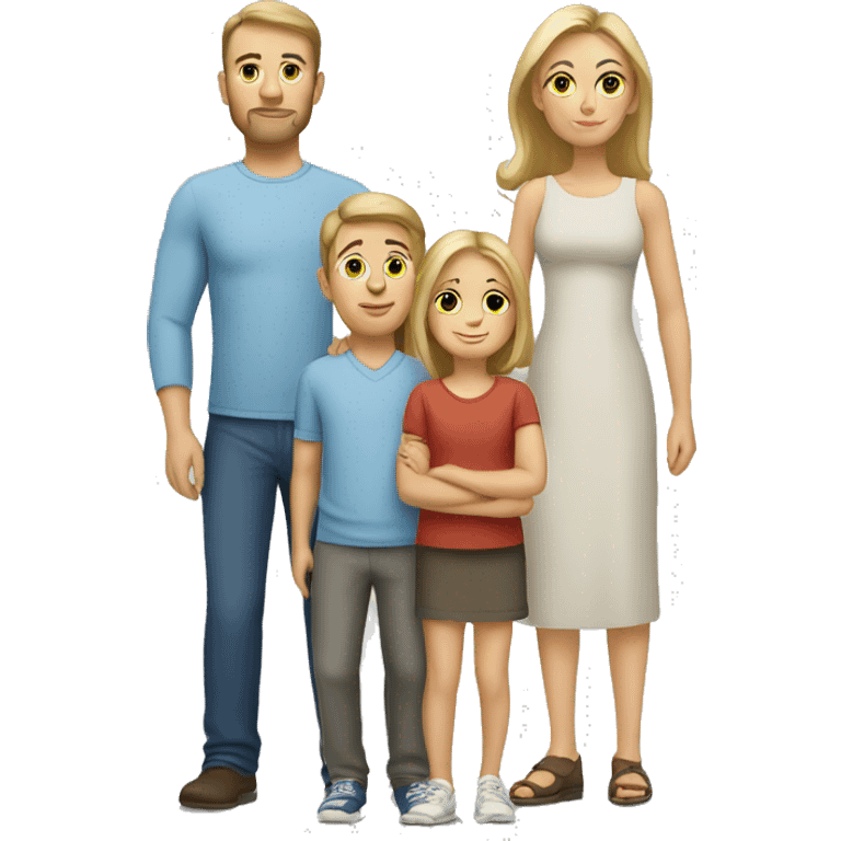 caucasian family emoji