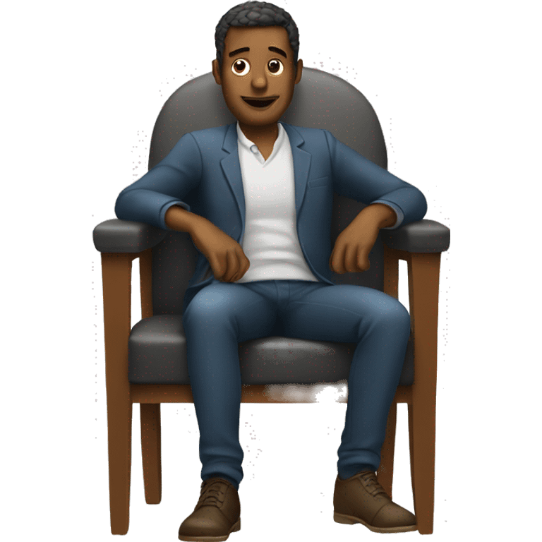 man sitting in chair emoji