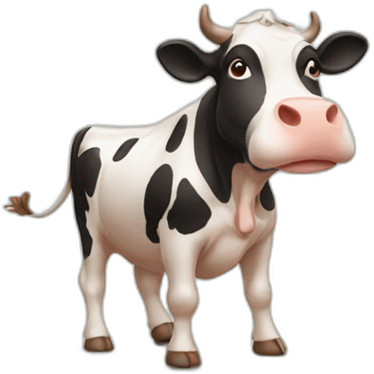 Cow doing exercises  emoji