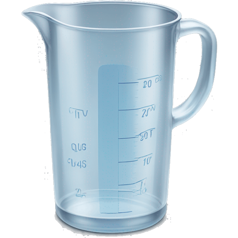 Realistic glass measuring cup emoji