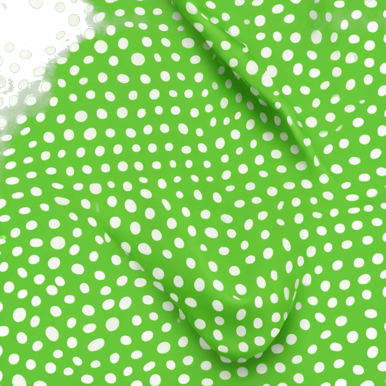 Realistic lime green and white polka dot winter scarf isolated. emoji