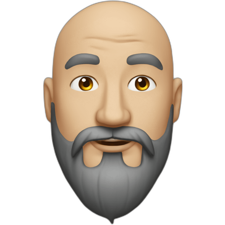 Tattooed beard man bald emoji