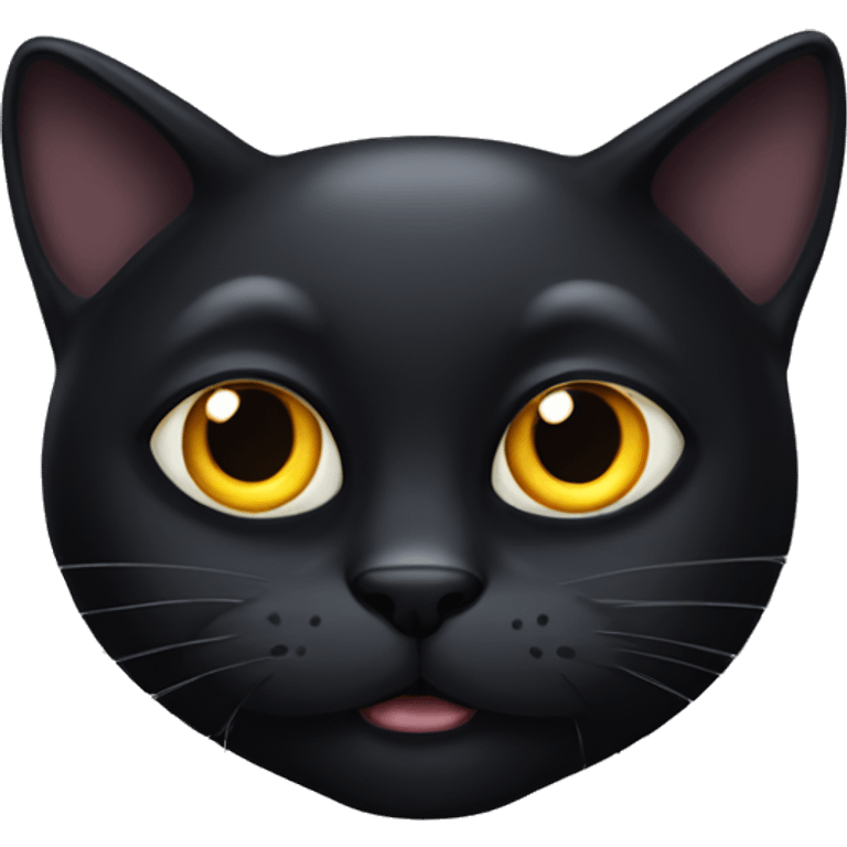 black cat with three eyes emoji