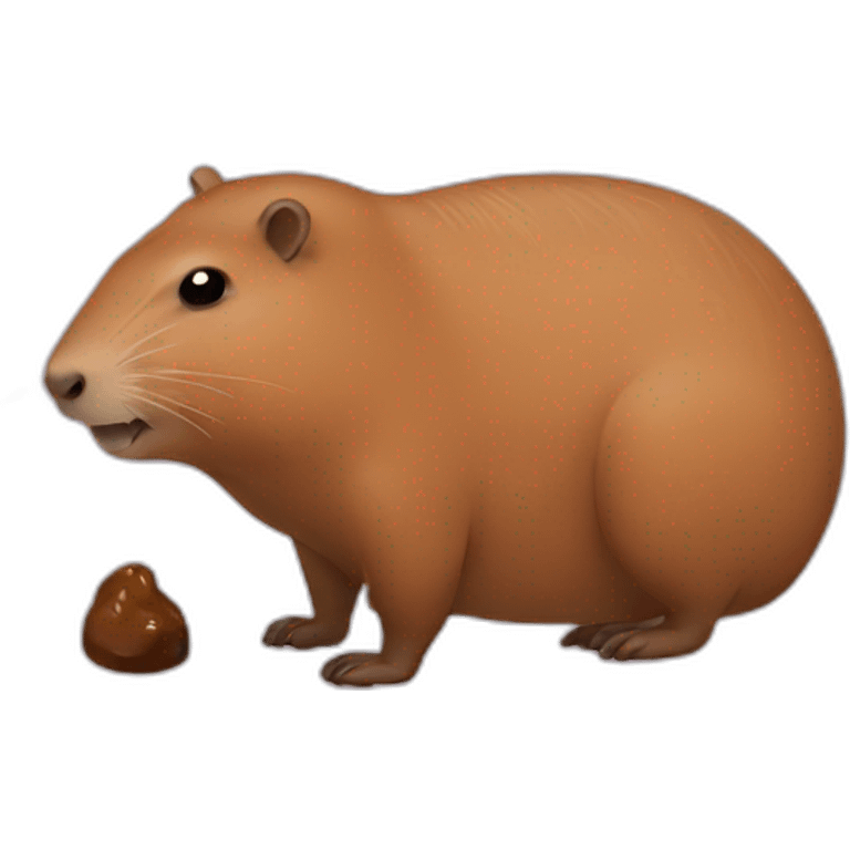 Capybara with poop emoji