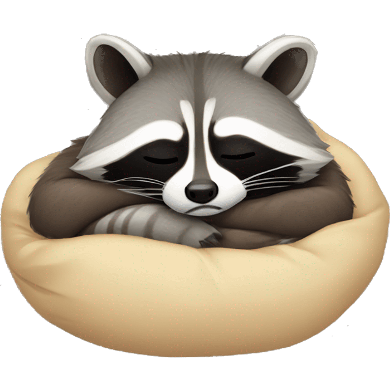 the raccoon is sleeping emoji