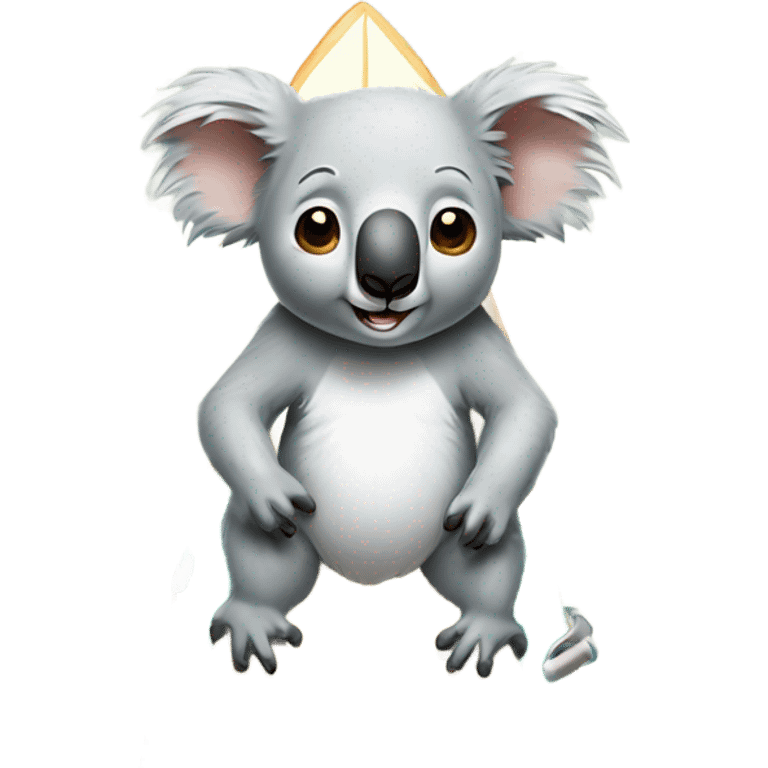 Koala on a surfboard emoji