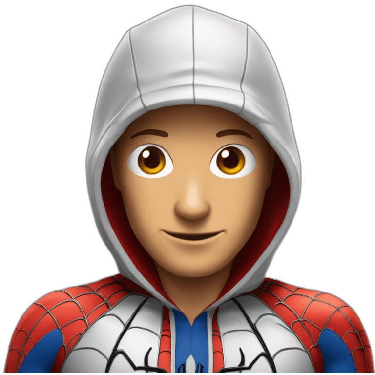 Spiderman with hoddy emoji