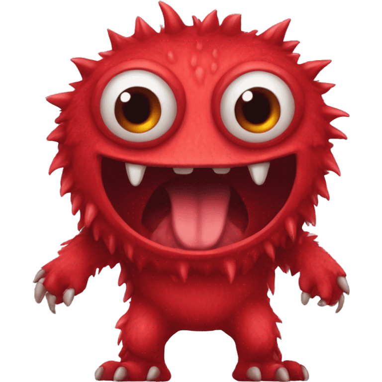 red monster with ྀི emoji