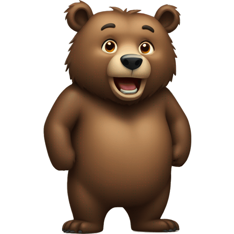 Grizzly bear standing emoji