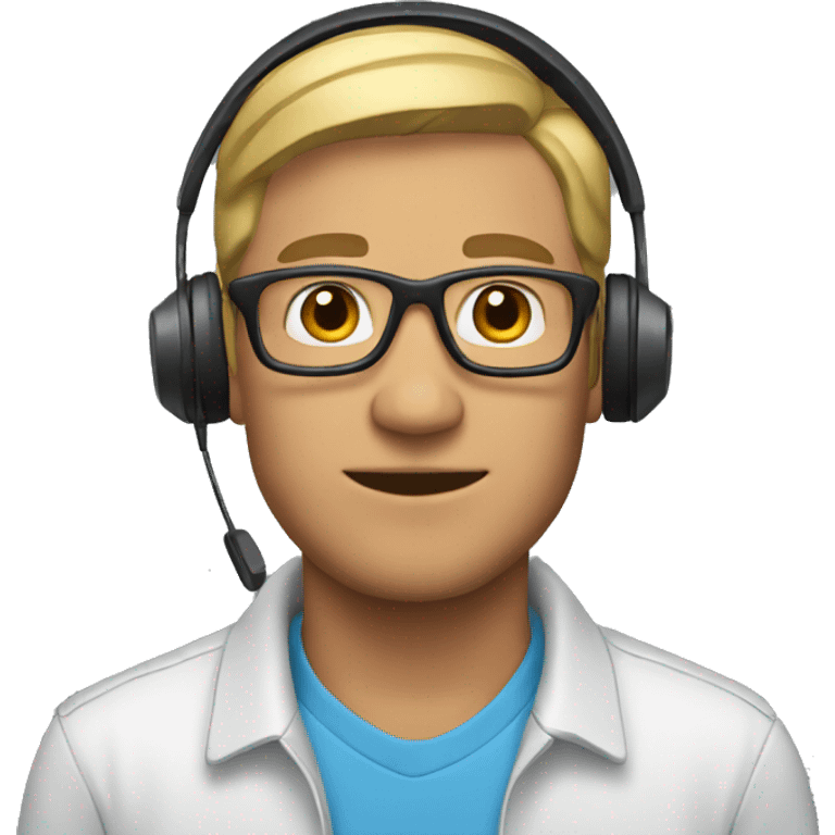 man with headset emoji