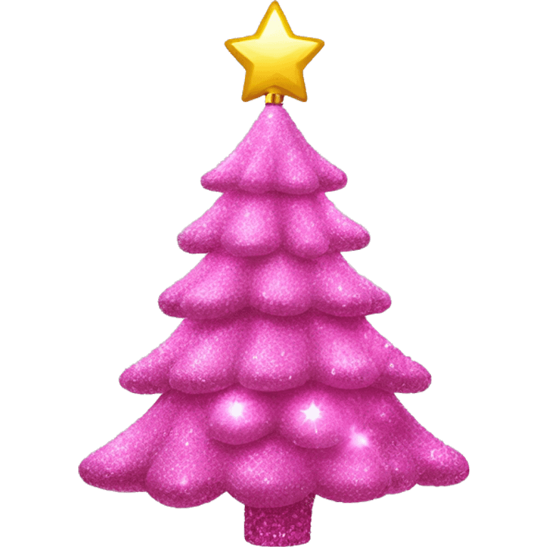 Pink Christmas tree with disco ball ornaments  emoji