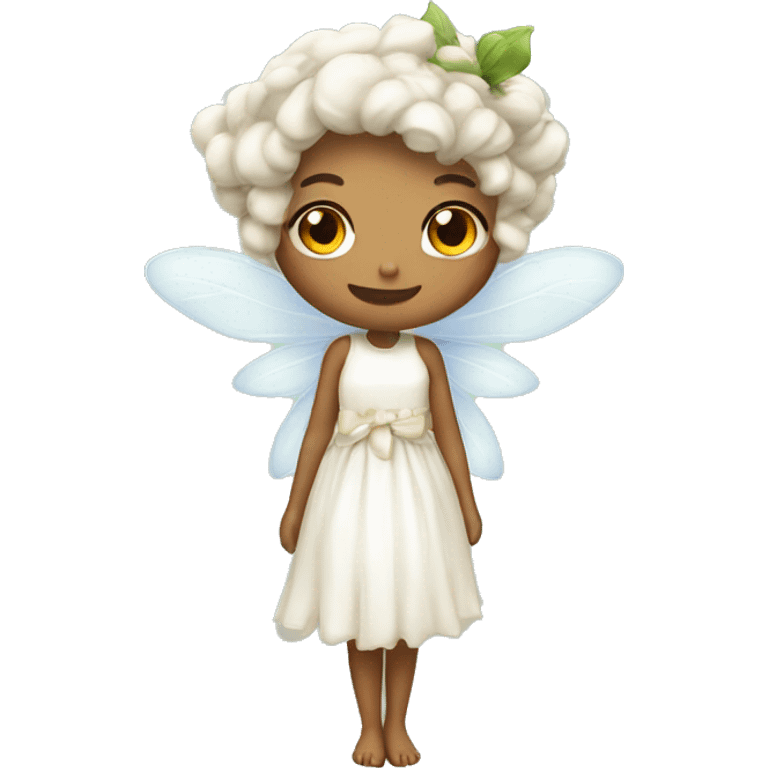 a fairy with white dress and a bow on her head emoji