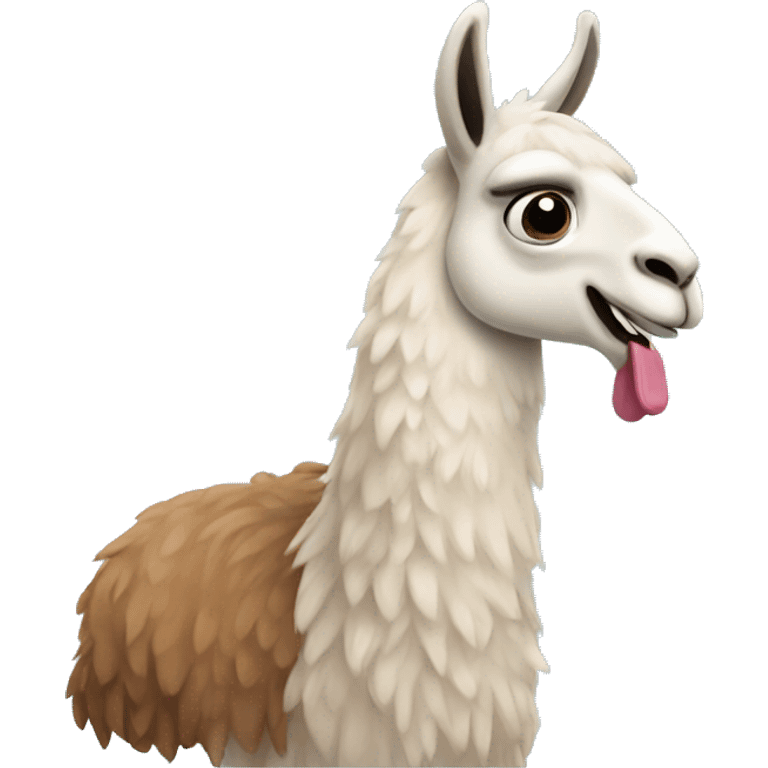 llama talking on the phone emoji