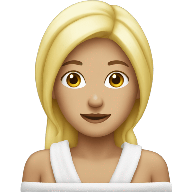 Blond Woman wearing a towel emoji