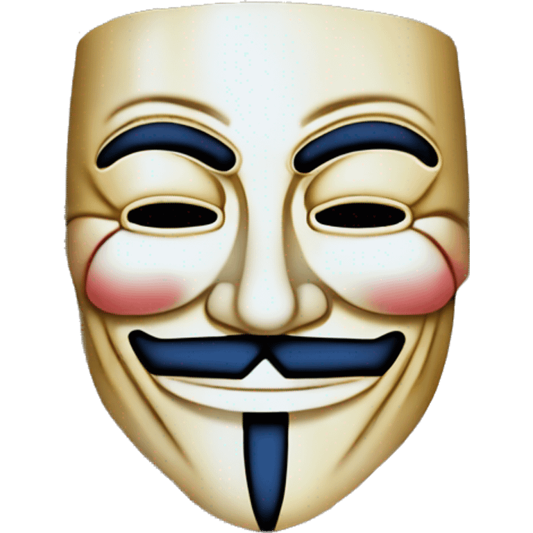 guy fawkes mask made of st basils cathedral with color domes emoji