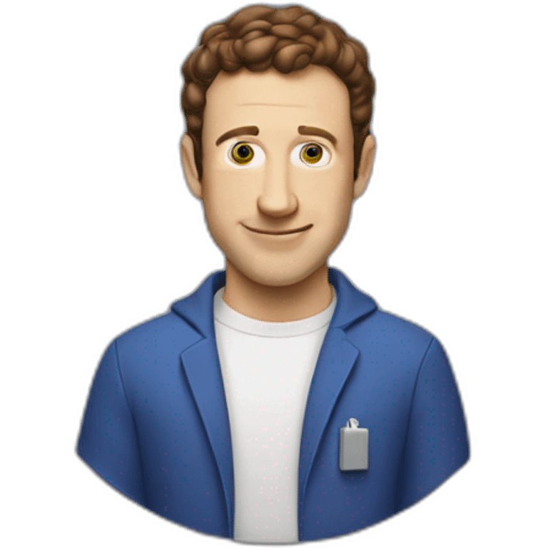 Mark Zuckerber in costums make a traction emoji