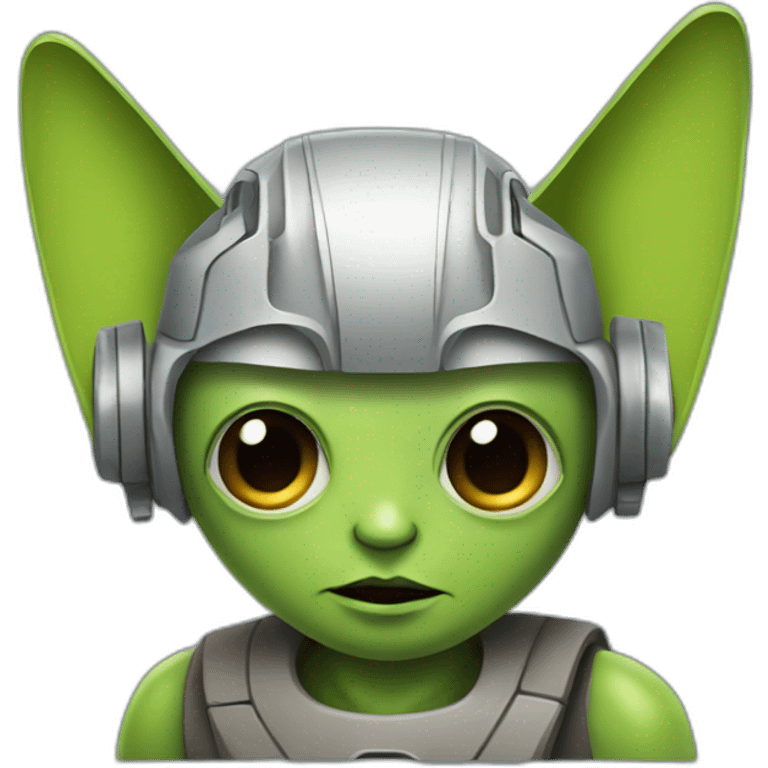 robot with yoda ears emoji