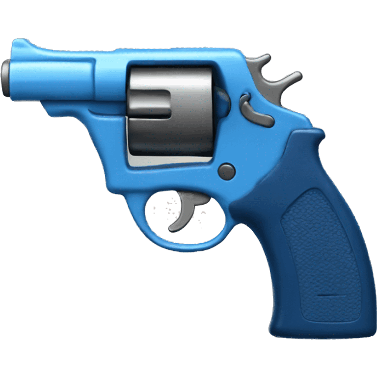 Blue gun with a perspective on a slight angle emoji