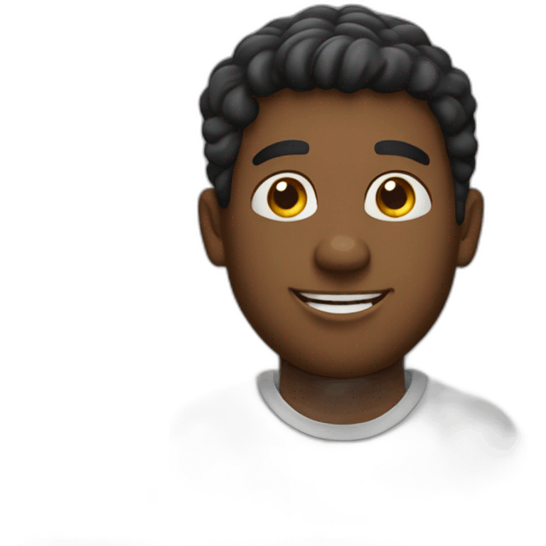 Menino negro sorrindo emoji