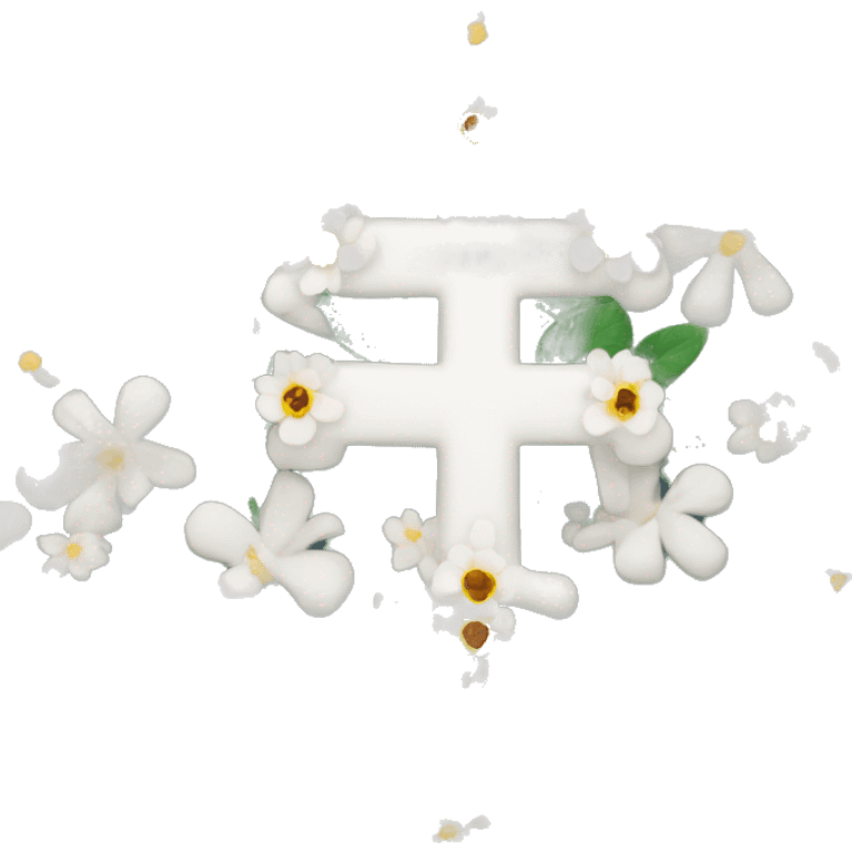 white-cross-with-flowers emoji