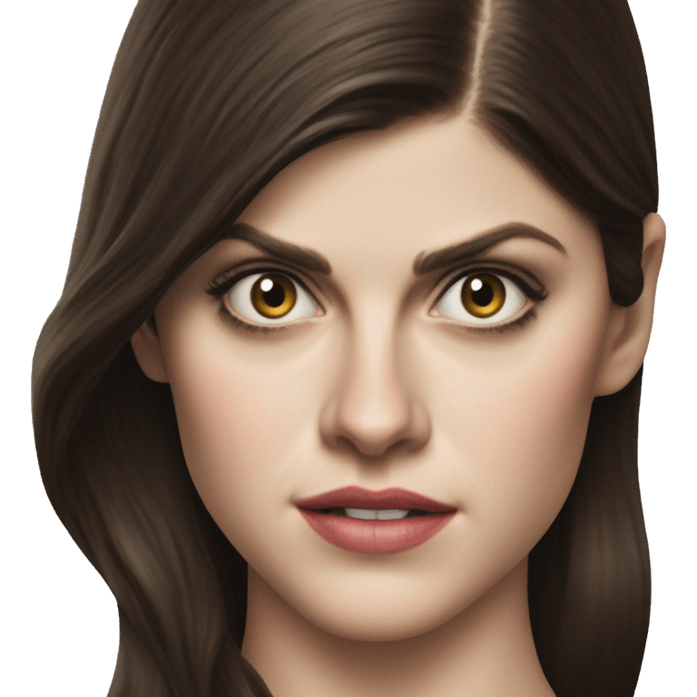 Alexandra Daddario poining on you emoji