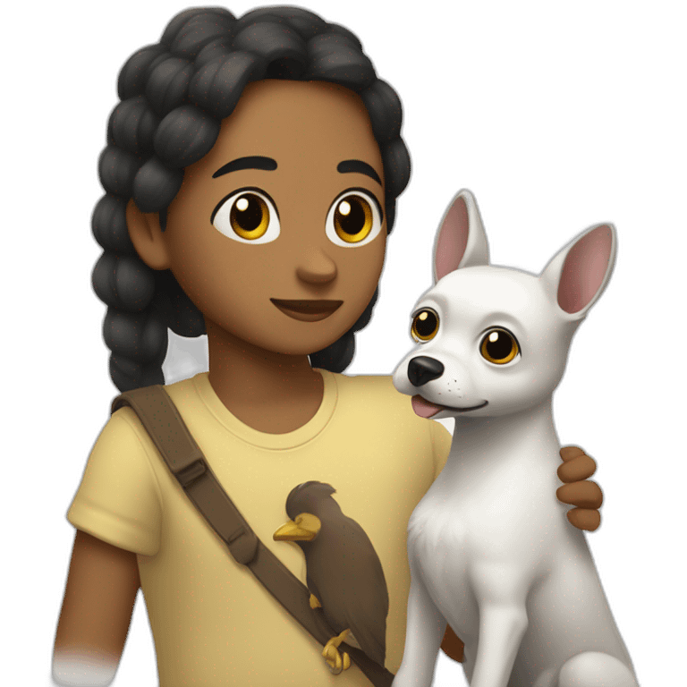 chichua negro con una pequeña mancha blanca en su hocico emoji