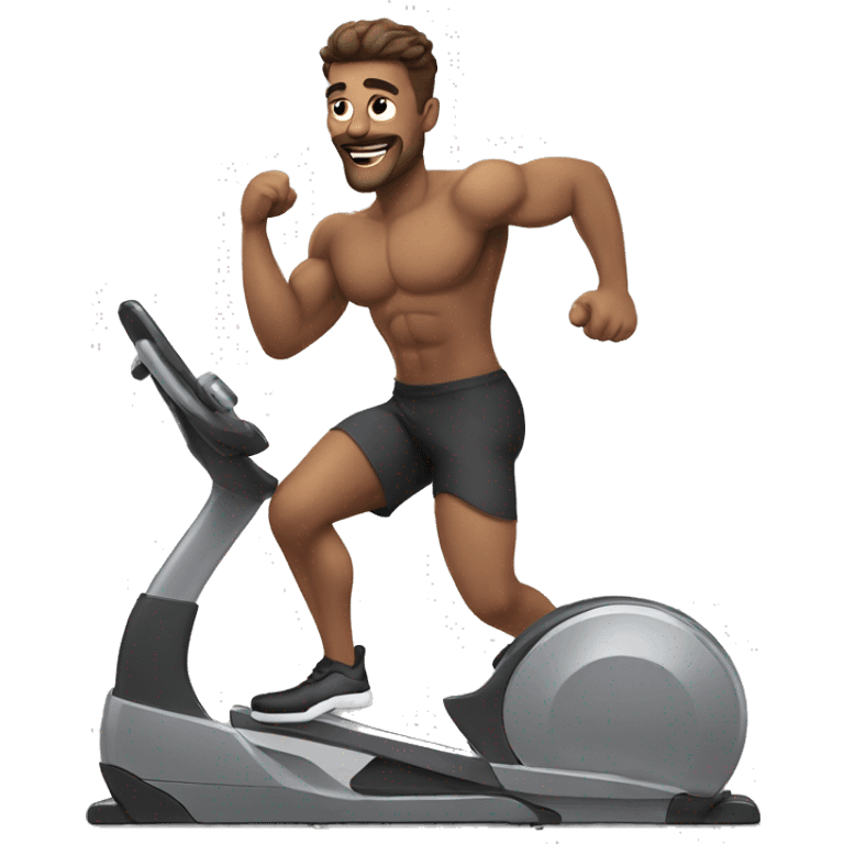 European Guy doing workout  emoji