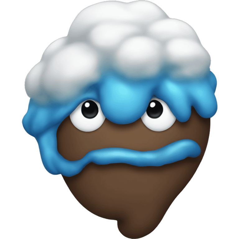 Blue poop emoji