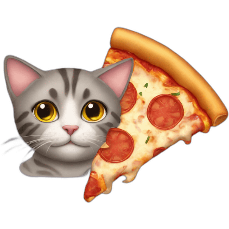 cat and pizza emoji