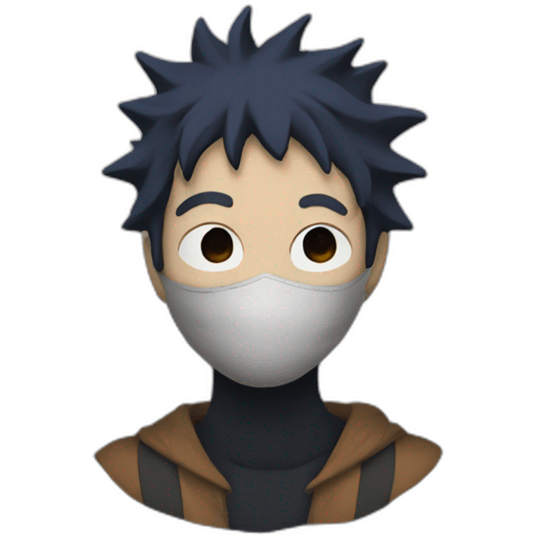 A man wearing a mask Obito emoji