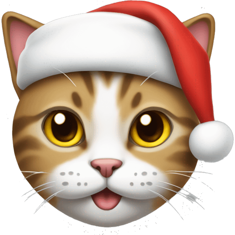 cat wearing santa hat emoji