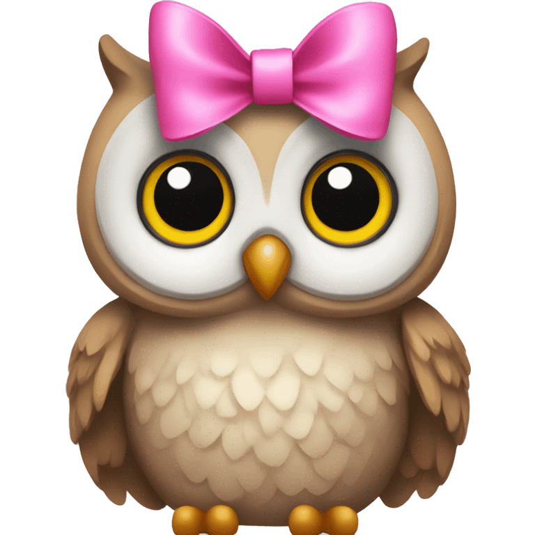 owl with pink bow  emoji