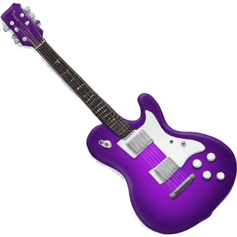 Purple Guitar: An emoji of an electric or acoustic guitar with purple details emoji