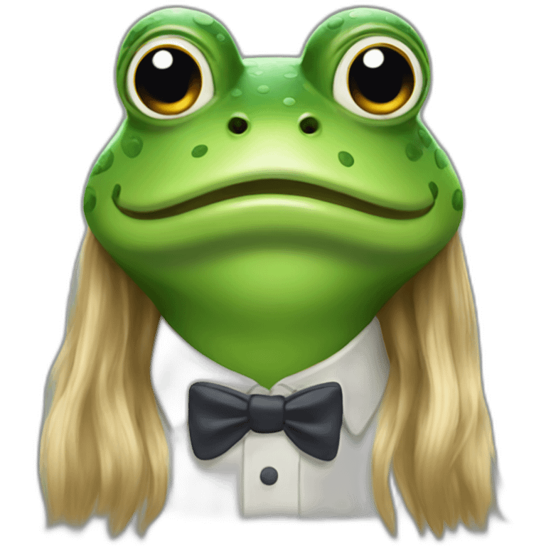 mr frog long hair emoji