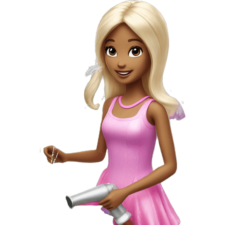 barbie garden fairy watering flowers emoji