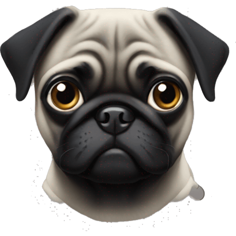 Black pug emoji