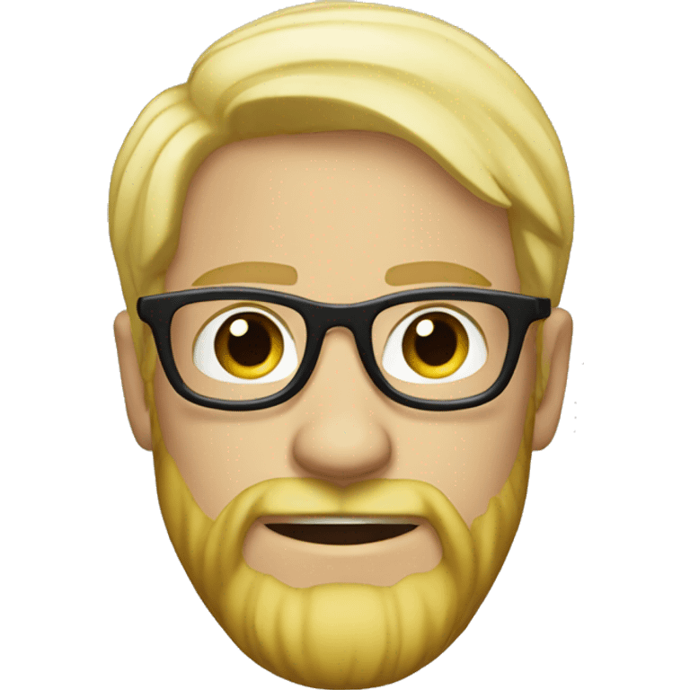 Bleach Blonde man with beard and glasses emoji