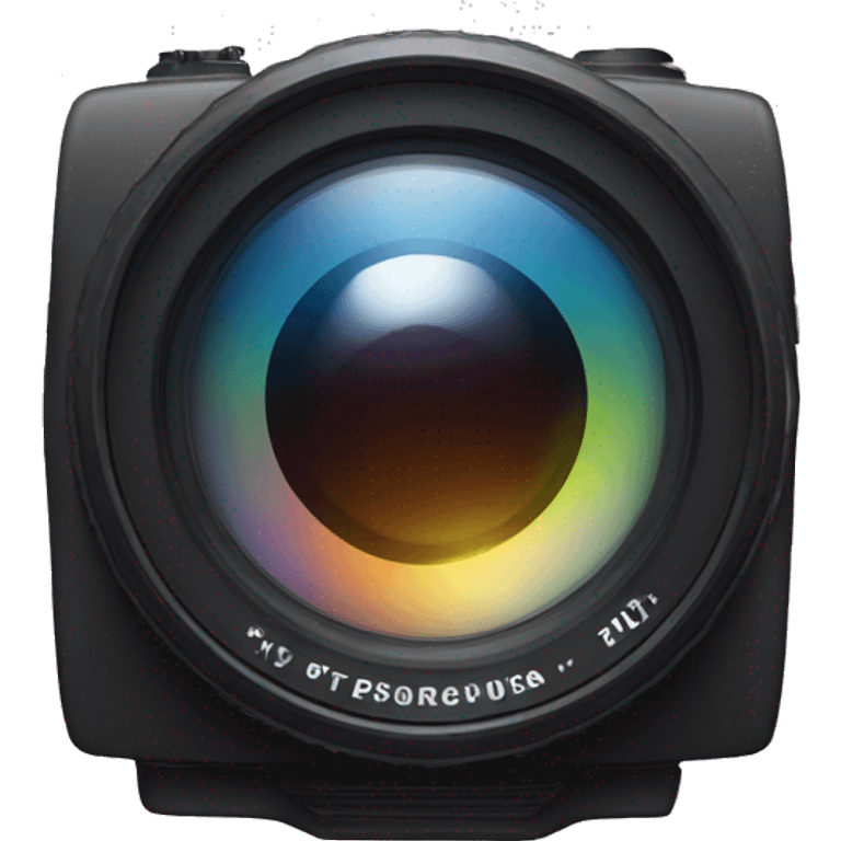 A camera lens emoji