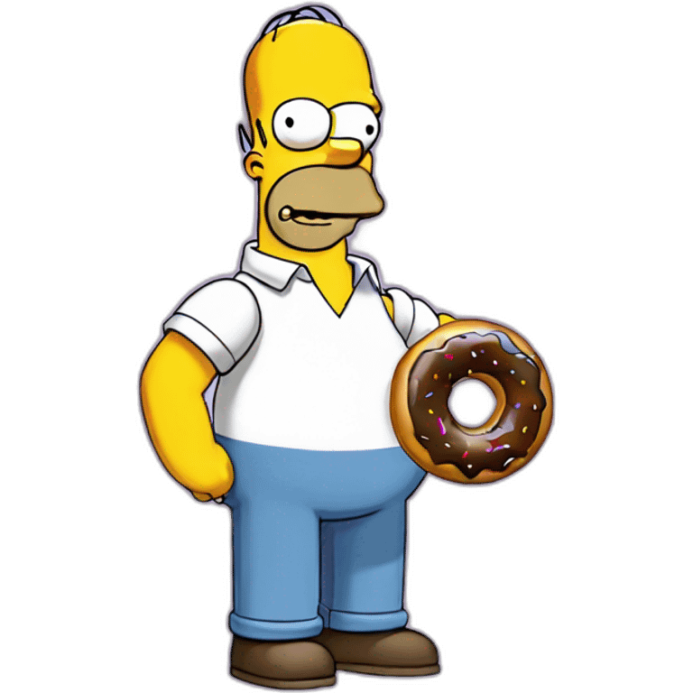 Homer simpson qui mange un donut emoji