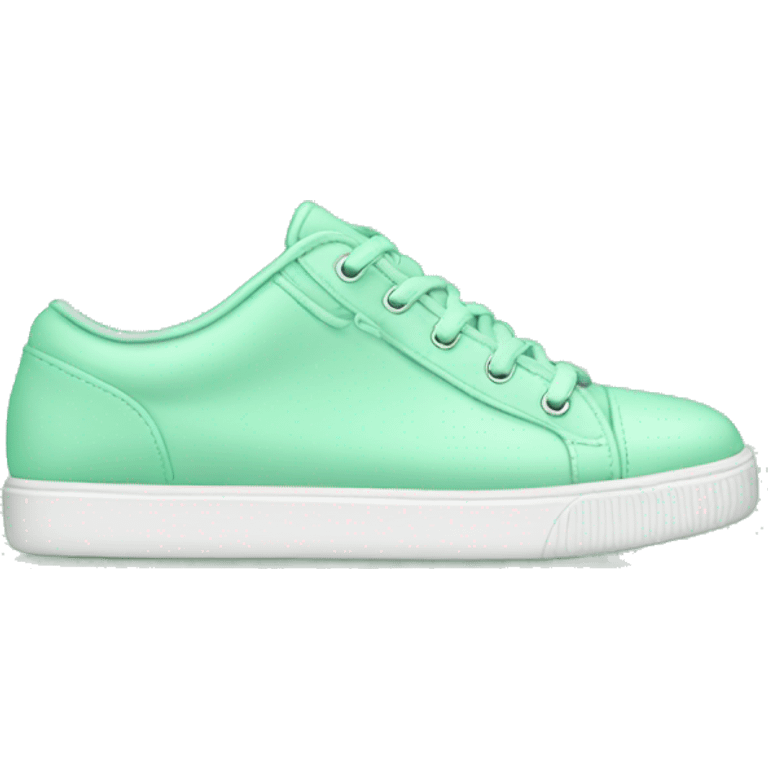 Mint green sneakers emoji